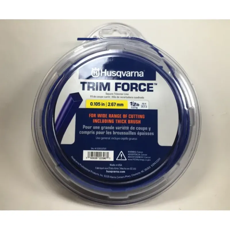 Genuine Husqvarna 529337511 Trim Force Square Trimmer Line 115ft Spool .105" - Explore Premium Parts & Accessories for All Motor Vehicle Models< Husqvarna Parts Genuine OEM