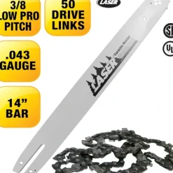Laser 22624 14" 3/8" LP .043" 50 DL Chainsaw Bar & Chain Combo - Explore Premium Parts & Accessories for All Motor Vehicle Models< Laser Aftermarket Parts