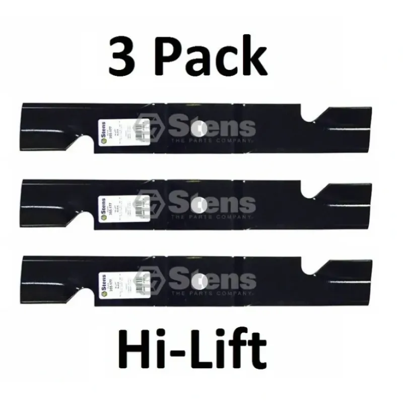 Outlet 3 Pack Stens 355-177 Hi-Lift Blade for Exmark 116-5499-S 109-9393-S 109-6463-S - Explore Premium Parts & Accessories for All Motor Vehicle Models Stens Parts & Accessories