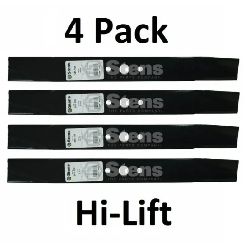 Outlet 4 Pack Stens 345-108 Hi-Lift Blade for Troy Bilt 1747640 1772335 - Explore Premium Parts & Accessories for All Motor Vehicle Models Stens Parts & Accessories