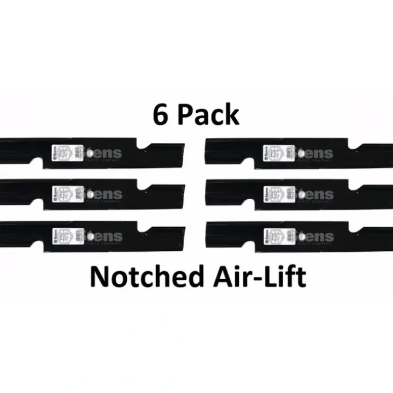 Store 6 Pack Stens 340-121 Notched Air Lift Blade for Ferris 1521227 5021227 A48185 - Explore Premium Parts & Accessories for All Motor Vehicle Models Stens Parts & Accessories