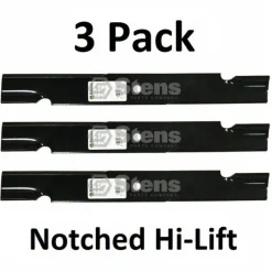 Clearance 3 Pack Stens 350-450 Notched Hi-Lift Blade for Everride 181026 60" - Explore Premium Parts & Accessories for All Motor Vehicle Models Stens Parts & Accessories