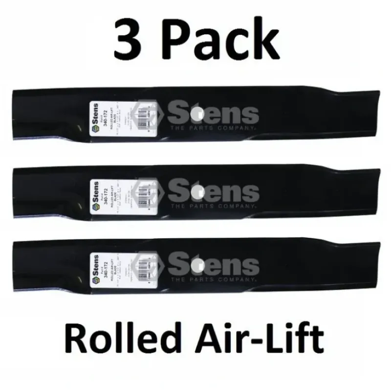 Outlet 3 Pack Stens 340-172 Rolled Air-Lift Blade for Great Dane GDU10230 - Explore Premium Parts & Accessories for All Motor Vehicle Models Stens Parts & Accessories