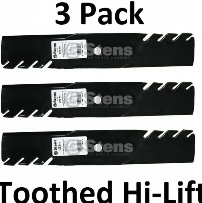 Clearance 3 Pack Stens 302-817 Toothed Hi-Lift Blade for Lesco 021871 050111 - Explore Premium Parts & Accessories for All Motor Vehicle Models Stens Parts & Accessories
