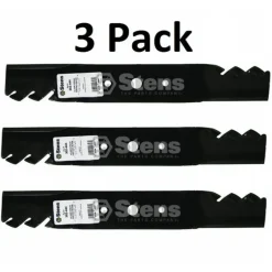New 3 Pack Stens 302-444 Toothed Mower Blade for John Deere GX20250 L120 L130 48" - Explore Premium Parts & Accessories for All Motor Vehicle Models Stens Parts & Accessories