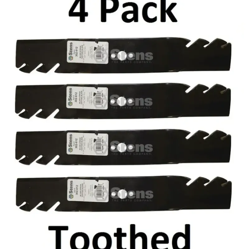 Hot 4 Pk Stens 302-612 Toothed Mower Blade Fits Exmark 116-6358 Toro 116-6358-03 30" - Explore Premium Parts & Accessories for All Motor Vehicle Models Stens Parts & Accessories