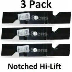 Best Sale 3 Stens 355-407 Notched Hi-Lift Blades For Exmark 109-6460-S 116-5496-S 103-8370 - Explore Premium Parts & Accessories for All Motor Vehicle Models Stens Parts & Accessories