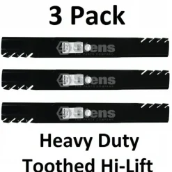 Hot 3 Stens 302-827 Toothed Hi-Lift Blades For Exmark 116-5171-S 103-6404-S 103-6399 - Explore Premium Parts & Accessories for All Motor Vehicle Models Stens Parts & Accessories